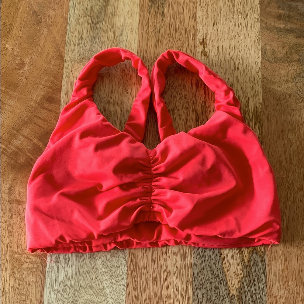 RAD Polewear Moana top S small coral pole dance fitness sports bra